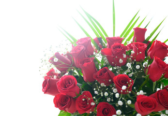 バレンタインや母の日やお祝いにも使える逆光の薔薇の花束3