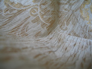 a piece of expensive silk drapery with a pattern, chiaroscuro, macro