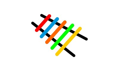 Train rail vector icon