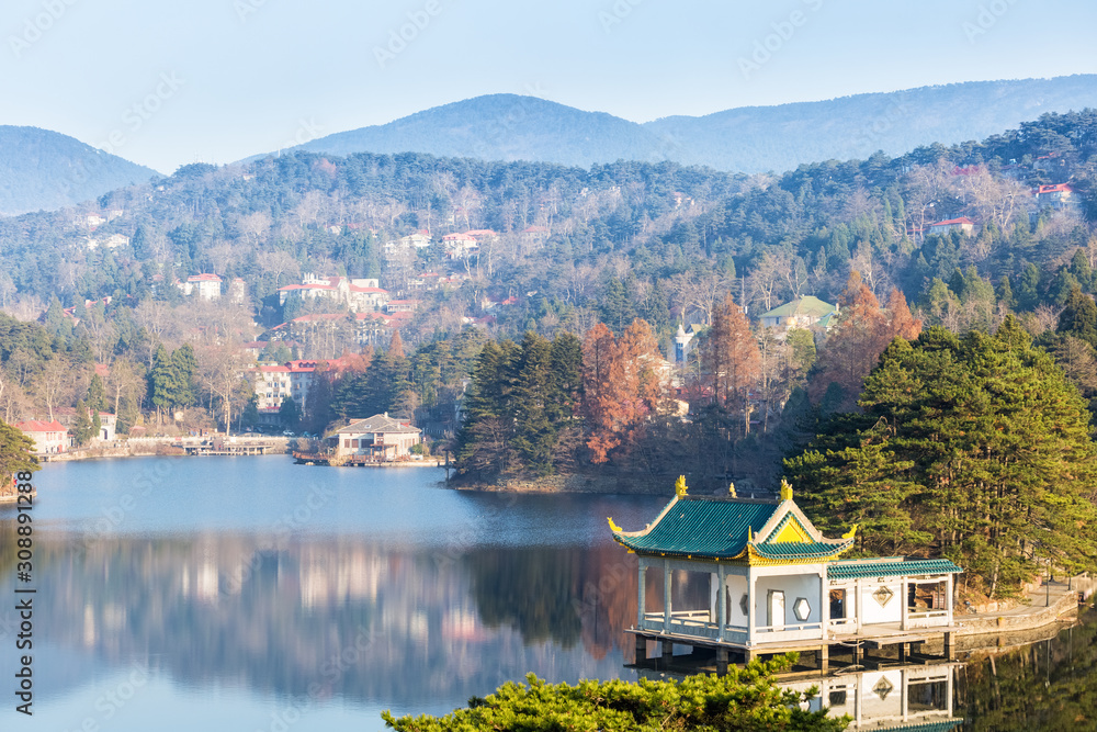 Poster lushan mountain in late autumn