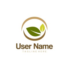 Abstract Leaf Company Logo Design Tamplate