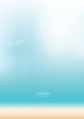 Blur summer blue beach - vector background © Atstock Productions