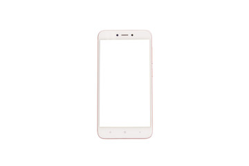 Smartphone on isolated white background.