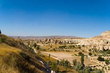 Beautiful unusual mountain area with agricultural land.