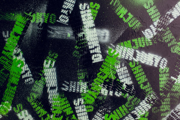 paint swabs on the canvas