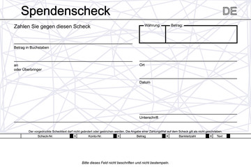 Scheck geometrisch blau