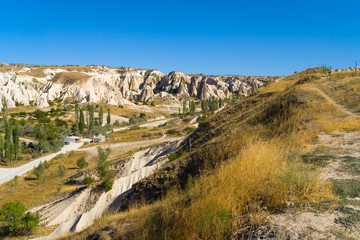 Beautiful unusual mountain area with agricultural land.