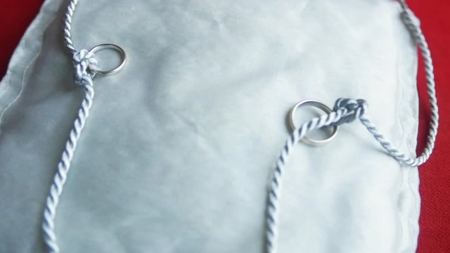 Traditional jewish rings during wedding