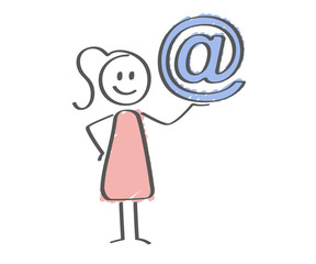 Frau mit Symol - Email