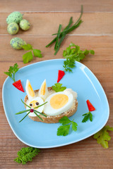 Lustiges Butterbrot für Ostern