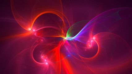 Fractal 3D rendering abstract light background