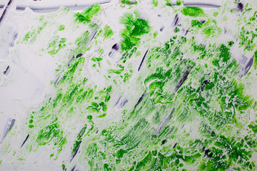 paint swabs on the canvas