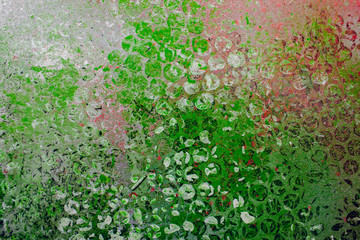 paint swabs on the canvas