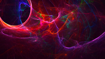 Fractal 3D rendering abstract light background