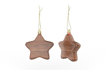 Obraz premium Blank Christmas Ornament template, 3d render illustration.