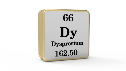 3d Dysprosium Element Sign. Stock image.