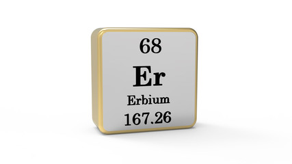 3d Erbium Element Sign. Stock image.