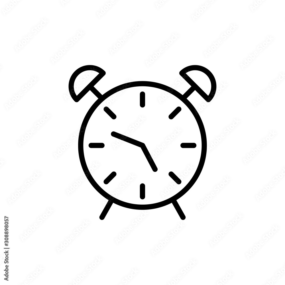 Poster simple clock line icon.