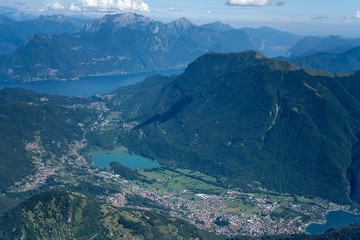 Porlezza valley mountain landscape, Italy