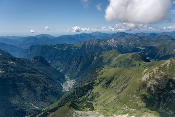 Fototapeta na wymiar Carona valley mountain landscape, Italy