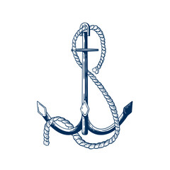Vessel anchor vector illustration © Good Studio