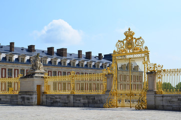 Golden entrance gates royal residence 