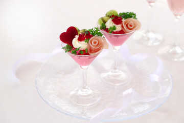 ビーツのムース　バレンタイン