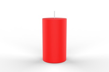 Blank Pillar Scented & Colorful Candle For Branding, 3d render illustration.