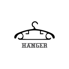 Hanger cloth icon flat design concept vector template