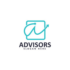 Advisors logo template design vector illustration, creative
