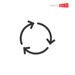 Rotate Arrow Icon Design Vector