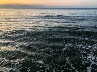 Sunset on the Baltic Sea Barge