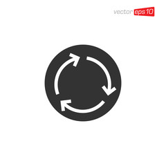 Rotate Arrow Icon Design Vector