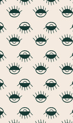Pattern with vintage eyes