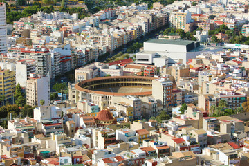 Fototapeta premium Beautiful cityscape with bull ring in Alicante, Spain