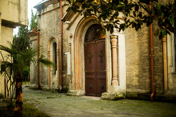 Fototapeta na wymiar Batumi / Georgia 20. November 2019 photo of an unknown Georgian church