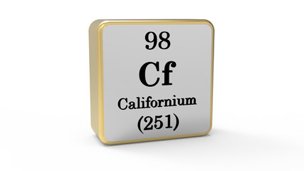3d Californium Element Sign. Stock image.
