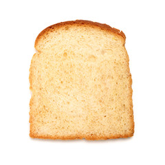 sliced bread on white background