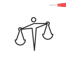 Scales Icon Design Vector Template