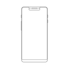 Vector Smart phone frame on white background
