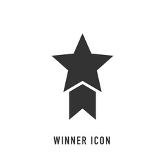Winner Icon in trendy flat style. Vector sign
