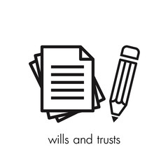 wills and trusts icon