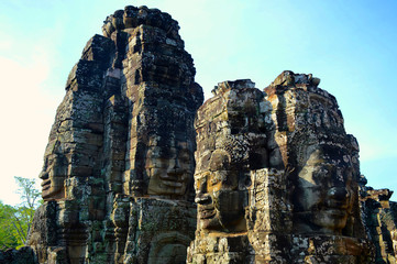 Bayon temple in Angkor Wat Cambodia