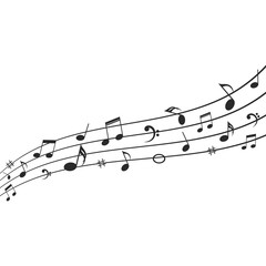 Music sheet note vector icon illustration
