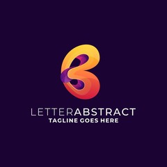 Fototapeta premium Letter Abstract Illustration Vector Template