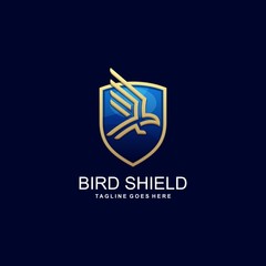 Eagle Shield Illustration Vector Template