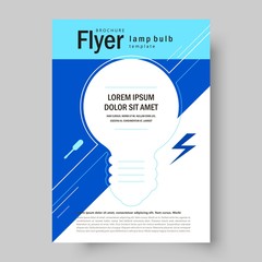 Lamp light Flyer brochure design template cover