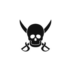set of skull logo vector icon template illustration