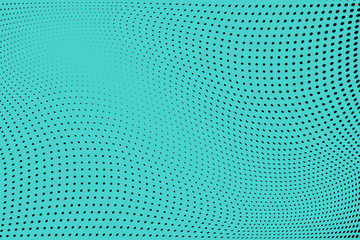 Monochrome wavy halftone dots pattern 