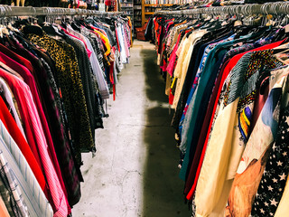 Clothes in second hand